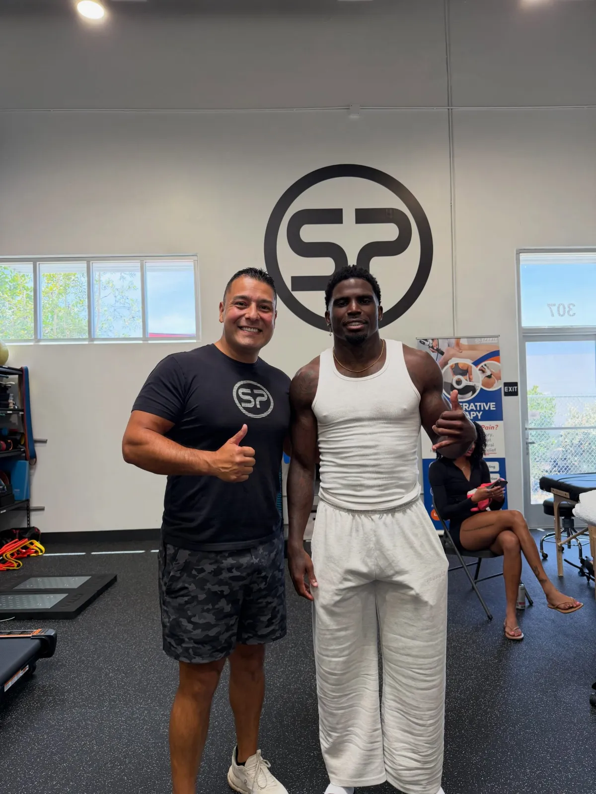 With Tyreek Hill at Sports Performance